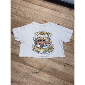 OneBrand Desert Dreamland Women’s Crop Top X-Large Short Sleeve Ivory T-Shirt